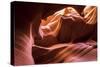 Slickrock formations in lower Antelope Canyon, Navajo Indian Reservation, Arizona, USA.-Russ Bishop-Stretched Canvas