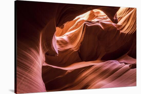 Slickrock formations in lower Antelope Canyon, Navajo Indian Reservation, Arizona, USA.-Russ Bishop-Stretched Canvas