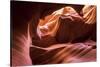 Slickrock formations in lower Antelope Canyon, Navajo Indian Reservation, Arizona, USA.-Russ Bishop-Stretched Canvas