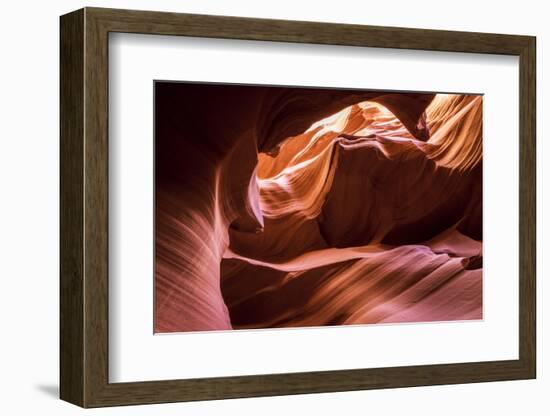 Slickrock formations in lower Antelope Canyon, Navajo Indian Reservation, Arizona, USA.-Russ Bishop-Framed Photographic Print