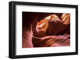 Slickrock formations in lower Antelope Canyon, Navajo Indian Reservation, Arizona, USA.-Russ Bishop-Framed Photographic Print