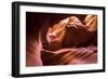 Slickrock formations in lower Antelope Canyon, Navajo Indian Reservation, Arizona, USA.-Russ Bishop-Framed Photographic Print