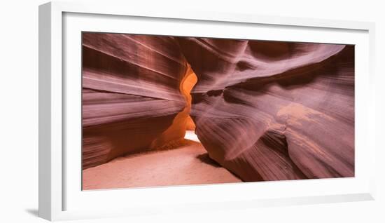 Slickrock formations in upper Antelope Canyon, Navajo Indian Reservation, Arizona, USA.-Russ Bishop-Framed Photographic Print