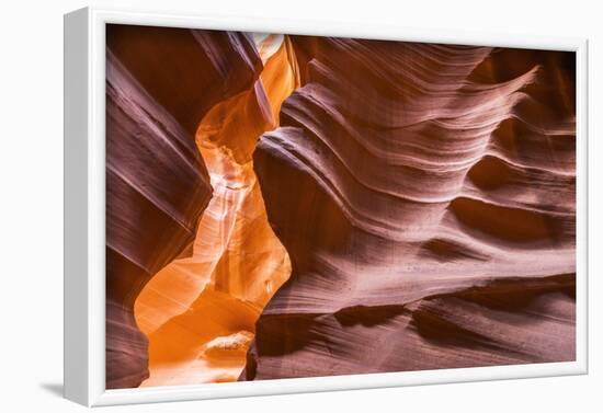 Slickrock formations in upper Antelope Canyon, Navajo Indian Reservation, Arizona, USA.-Russ Bishop-Framed Photographic Print