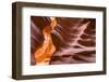 Slickrock formations in upper Antelope Canyon, Navajo Indian Reservation, Arizona, USA.-Russ Bishop-Framed Photographic Print