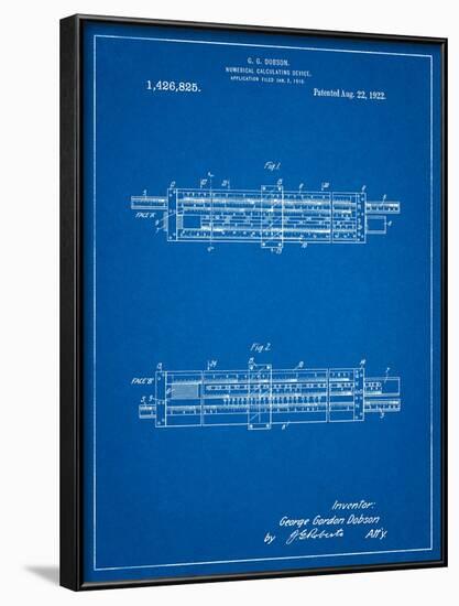 Slide Rule Patent-Cole Borders-Framed Art Print