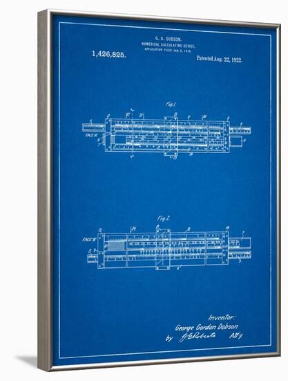 Slide Rule Patent-Cole Borders-Framed Art Print