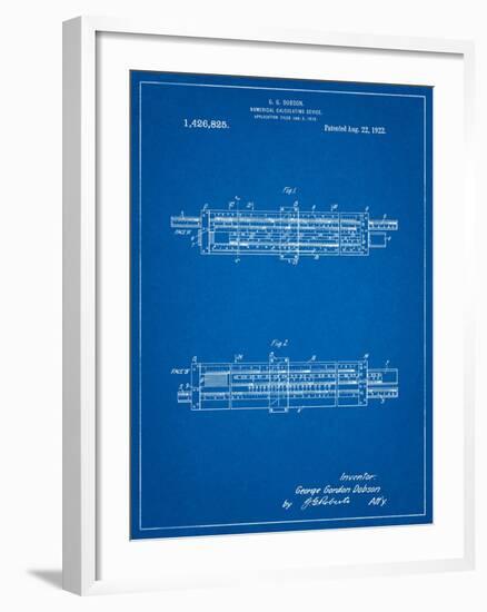 Slide Rule Patent-Cole Borders-Framed Art Print