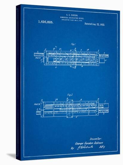 Slide Rule Patent-Cole Borders-Stretched Canvas