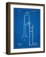 Slide Trombone Instrument Patent-null-Framed Art Print