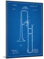 Slide Trombone Instrument Patent-null-Mounted Art Print