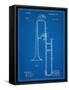 Slide Trombone Instrument Patent-null-Framed Stretched Canvas