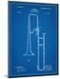 Slide Trombone Instrument Patent-null-Mounted Art Print