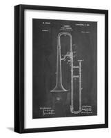 Slide Trombone Instrument Patent-null-Framed Art Print