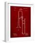 Slide Trombone Instrument Patent-Cole Borders-Framed Art Print