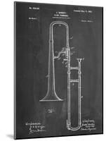 Slide Trombone Instrument Patent-null-Mounted Art Print