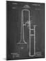 Slide Trombone Instrument Patent-null-Mounted Art Print