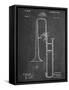 Slide Trombone Instrument Patent-null-Framed Stretched Canvas