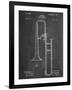 Slide Trombone Instrument Patent-null-Framed Art Print