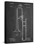 Slide Trombone Instrument Patent-null-Framed Stretched Canvas