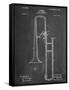 Slide Trombone Instrument Patent-null-Framed Stretched Canvas