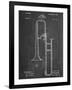 Slide Trombone Instrument Patent-null-Framed Art Print