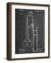 Slide Trombone Instrument Patent-null-Framed Art Print