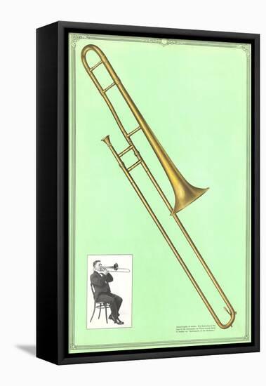 Slide Trombone-null-Framed Stretched Canvas