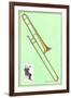 Slide Trombone-null-Framed Art Print