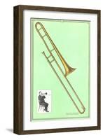 Slide Trombone-null-Framed Art Print