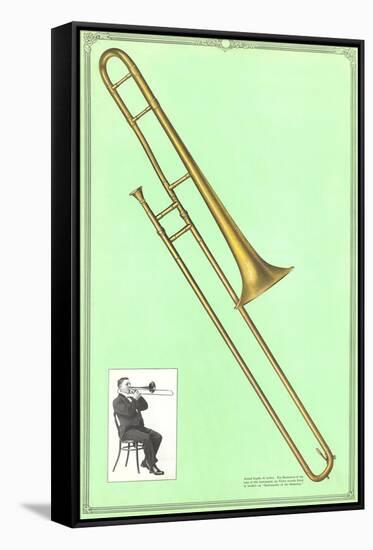 Slide Trombone-null-Framed Stretched Canvas