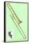 Slide Trombone-null-Framed Stretched Canvas