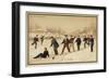 Sliding on the Ice-null-Framed Giclee Print