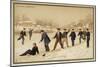 Sliding on the Ice-null-Mounted Giclee Print