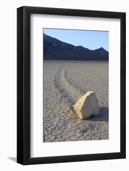Sliding Stone or Moving Rock of Racetrack Playa, Death Valley, California, USA-Mark Taylor-Framed Photographic Print