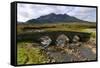 Sligachan Bridge and Sgurr Nan Gillean, Skye, Highland, Scotland-Peter Thompson-Framed Stretched Canvas