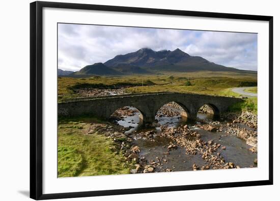 Sligachan Bridge and Sgurr Nan Gillean, Skye, Highland, Scotland-Peter Thompson-Framed Photographic Print