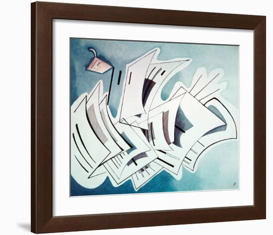 Slight Tension, 1935-Wassily Kandinsky-Framed Giclee Print