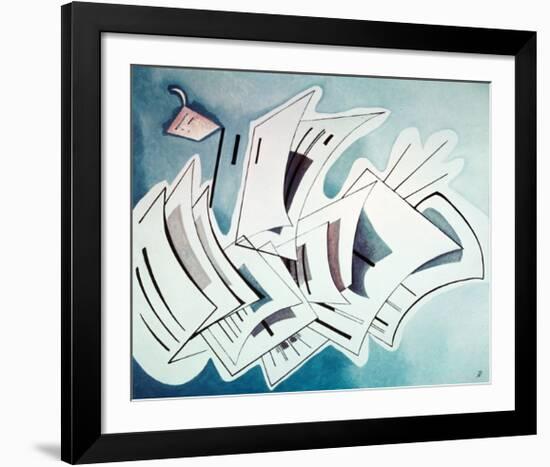 Slight Tension, 1935-Wassily Kandinsky-Framed Giclee Print