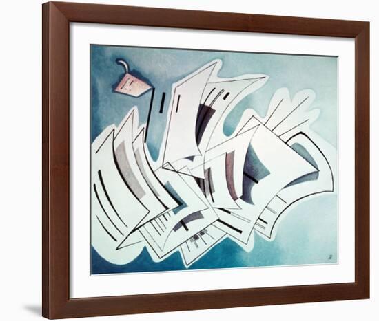 Slight Tension, 1935-Wassily Kandinsky-Framed Giclee Print