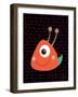 Slimy-Blue Fish-Framed Art Print