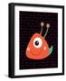 Slimy-Blue Fish-Framed Art Print