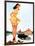 Slip Off Shore Pin-Up 1944-Gil Elvgren-Framed Art Print