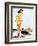 Slip Off Shore Pin-Up 1944-Gil Elvgren-Framed Art Print