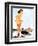 Slip Off Shore Pin-Up 1944-Gil Elvgren-Framed Art Print