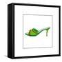 Slip on High Heeled Shoe-null-Framed Stretched Canvas