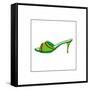 Slip on High Heeled Shoe-null-Framed Stretched Canvas