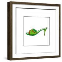 Slip on High Heeled Shoe-null-Framed Giclee Print