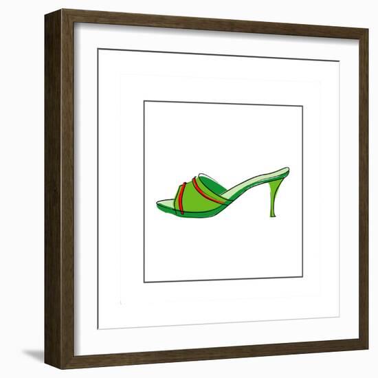 Slip on High Heeled Shoe-null-Framed Giclee Print