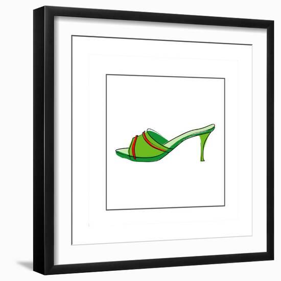 Slip on High Heeled Shoe-null-Framed Giclee Print